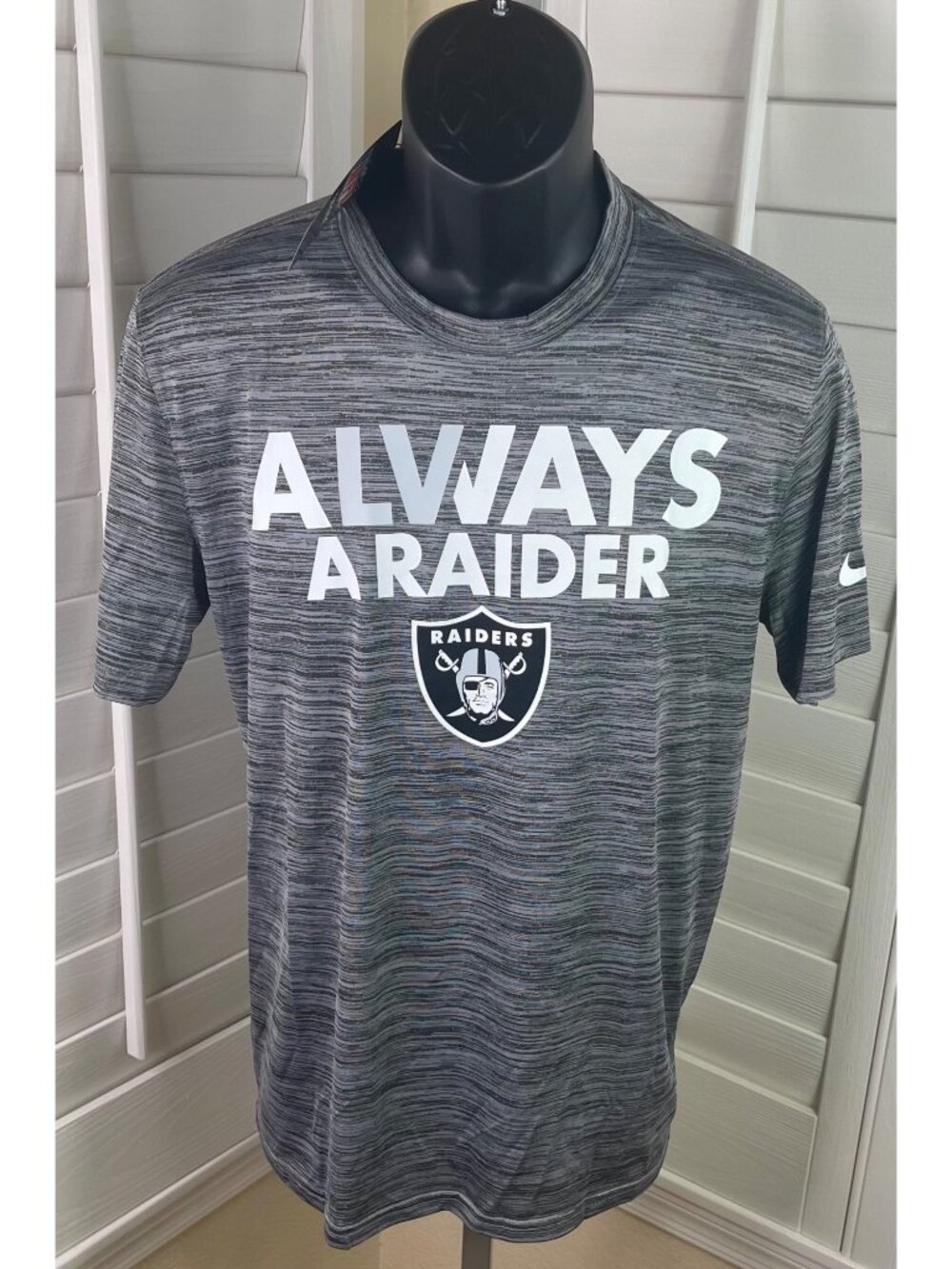 Nike Dri-Fit NFL Las Vegas Raiders Always A Raider Velocity Training Shirt Men M